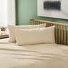 Leinen-Melange Kissenbezüge, 2er Set, beige