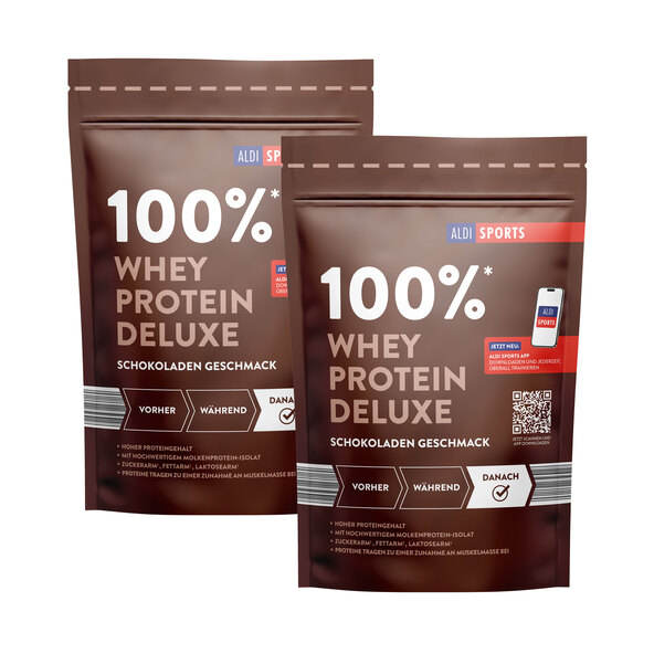 Whey Protein Deluxe, 2er Set, Schoko (2 x 420 g = 840 g)