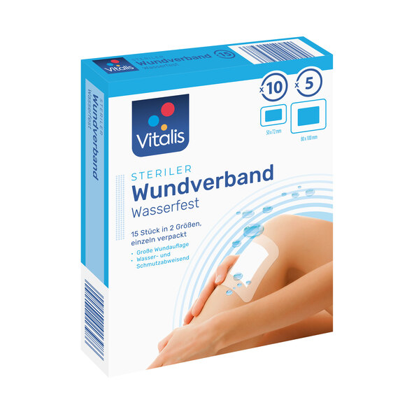 Sterile Wundpflaster, 2er Set, wasserdicht