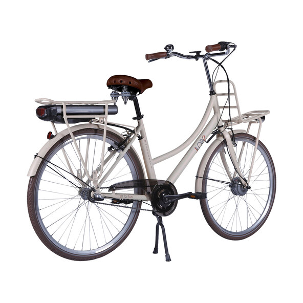 Alu-Elektro-City-Bike, Damen, beige