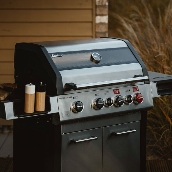 Gasgrill Boston EVO Pro 4 SIKR Turbo inkl. Wetterschutzhülle