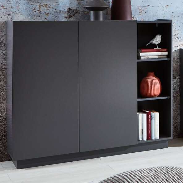 Highboard, 2-türig mit offenem Fach