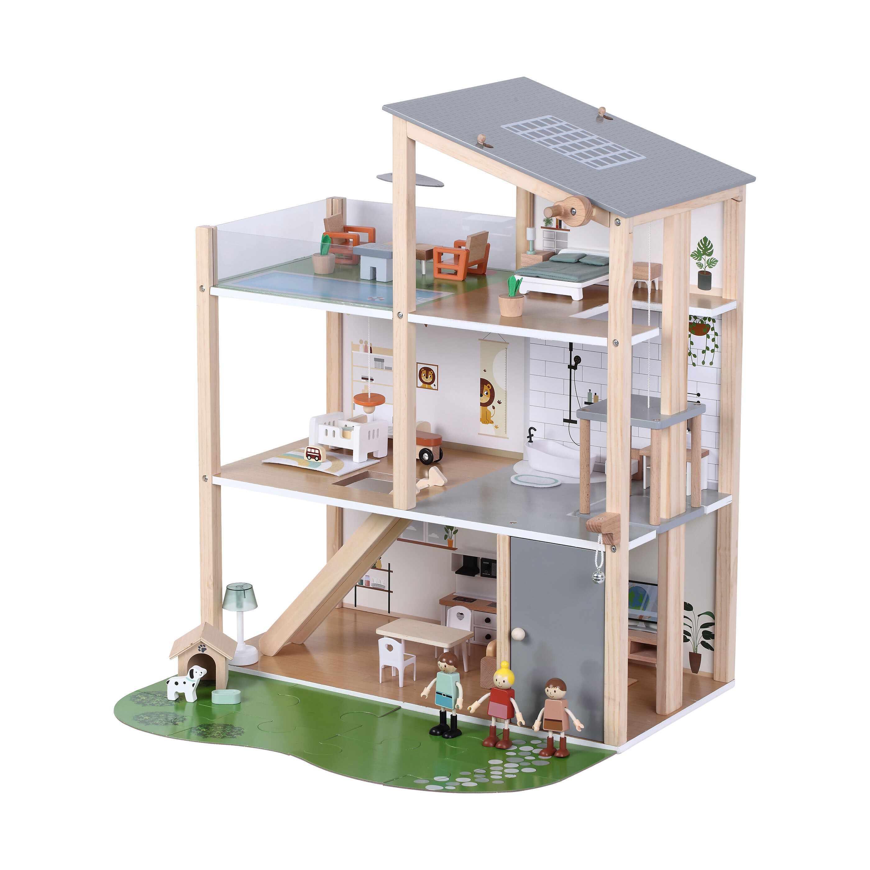 PLAYLAND Puppenhaus mit Ausstattung ALDI