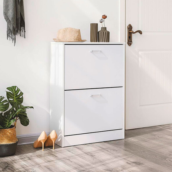 Schuhschrank mit zwei Klappfächern