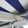 LED-Vollkassettenmarkise ELOS V2 inkl. Windsensor marineblau-weiß, 400 x 300 cm