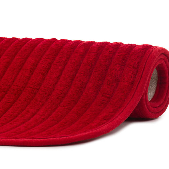 Badteppich Berlin in Cord Optik, 2er Set, 50 x 70 cm, bordeaux