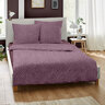 Bettwäsche Jacquard-Feinbiber 200/220 + 2x80/80 cm, Raute bordeaux