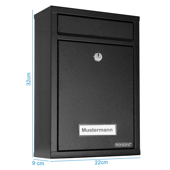 MONZANA Briefkasten Schwarz ALDI