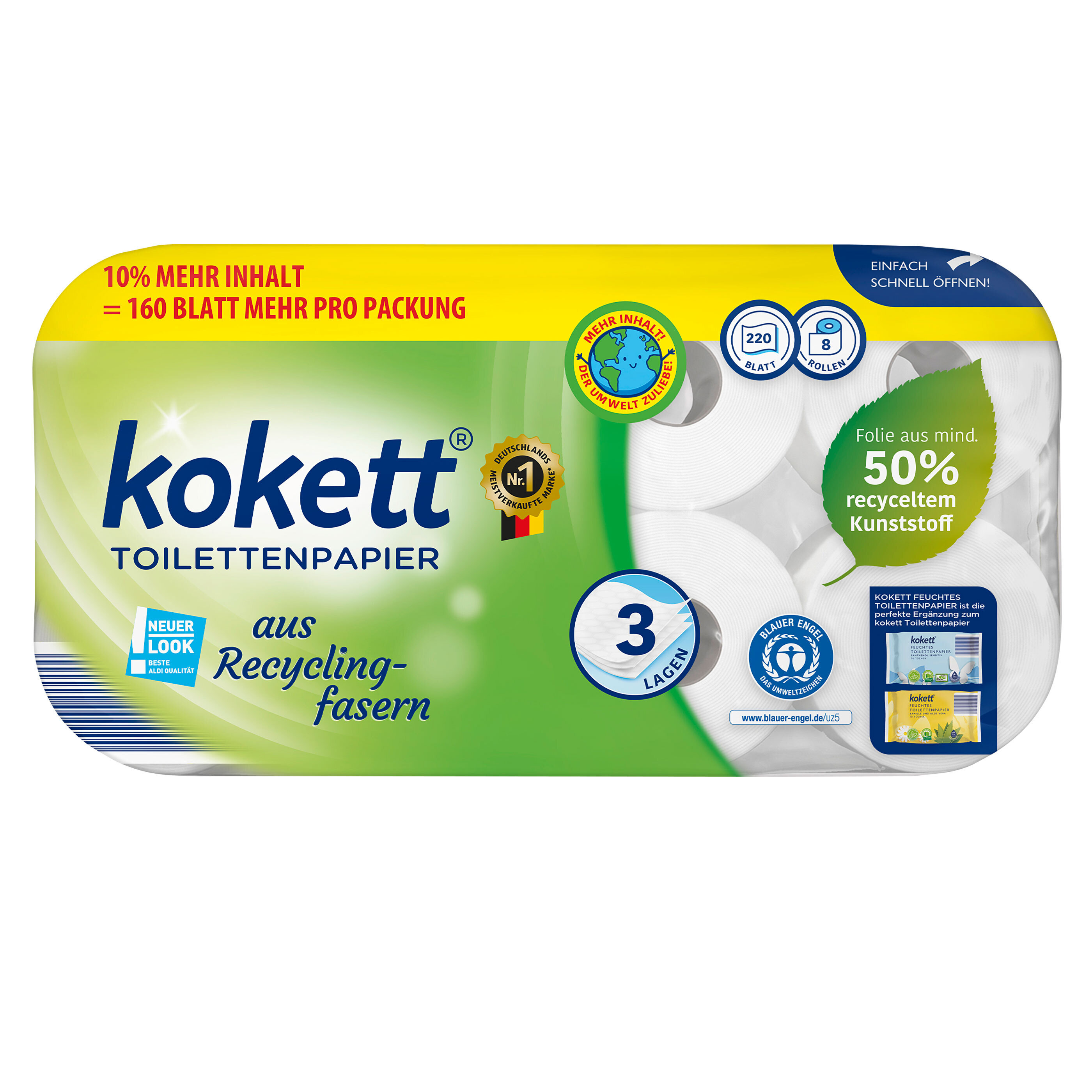 KOKETT Toilettenpapier, 3lagig, 32 Rollen ALDI