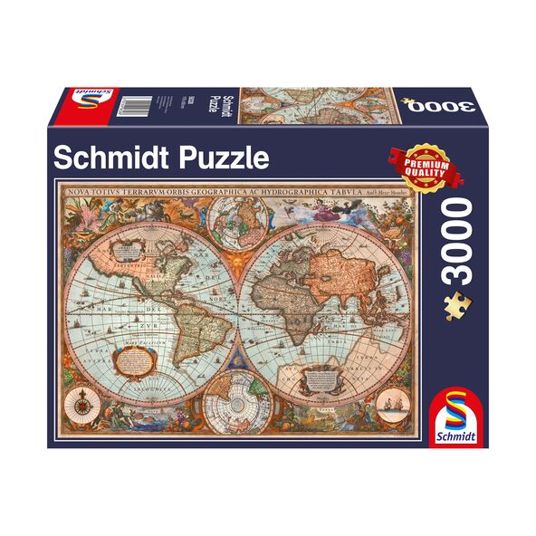 Puzzle Antike Weltkarte, 3.000 Teile
