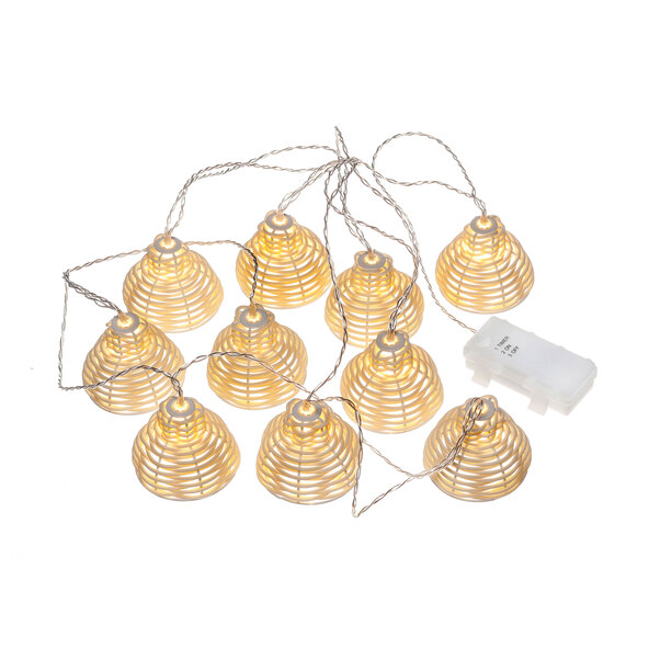 Lichterkette Rattan, Schirm