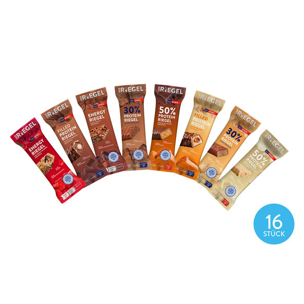 Sport Riegel Mix, 16er Set (12 x 45 g + 4 x 40 g = 700 g)