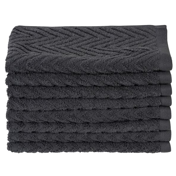 Gästehandtuch Supersoft, 8er Set, anthrazit