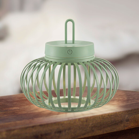 LED-Akku-Tisch- und Bodenleuchte Korga, grün, ⌀ 25 cm
