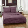 Bettwäsche Jacquard-Feinbiber 200/220 + 2x80/80 cm, Grafik bordeaux