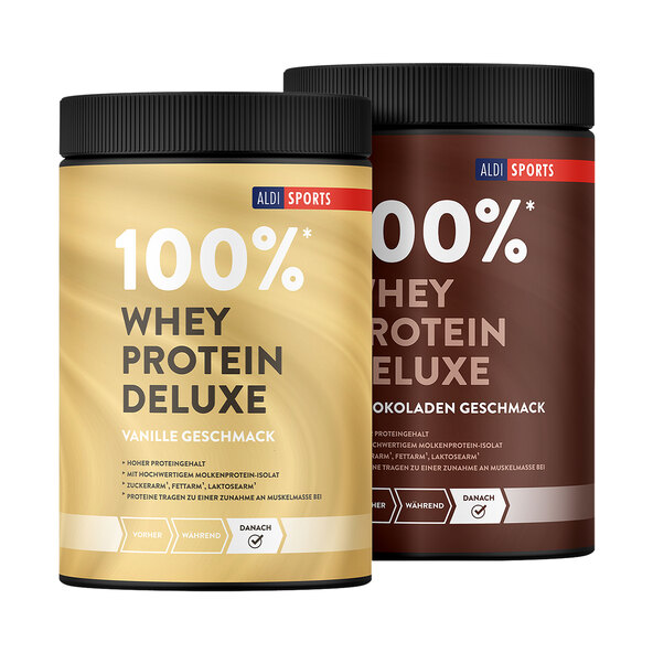 Whey Protein Deluxe 2er Set Schoko + Vanille (2x 420g = 840g)