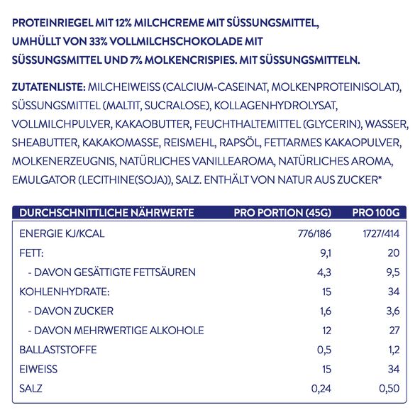 Filled Protein-Riegel Chocolate-Brownie, 6er Set (6 x 45 g = 270 g)