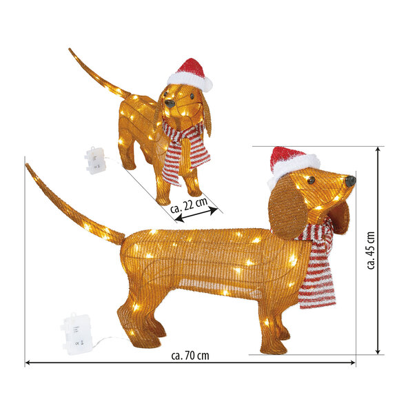 LED Weihnachtsfigur Dackel