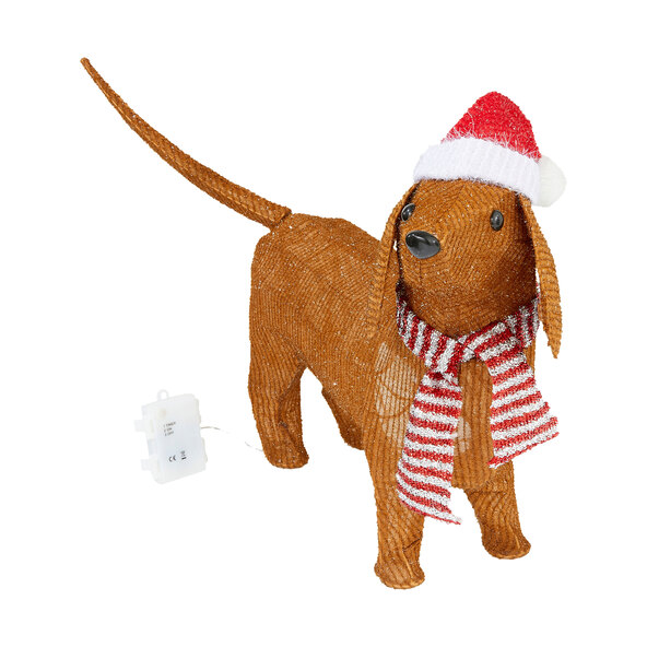 LED Weihnachtsfigur Dackel