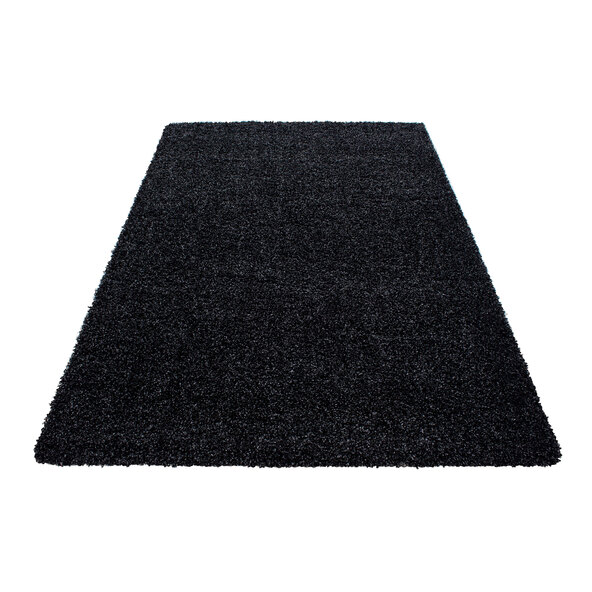 Hochflor Teppich, 80x150 cm, anthrazit