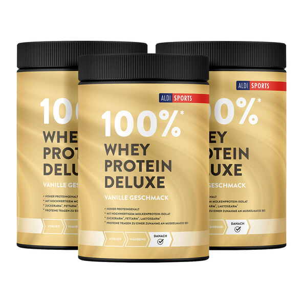 Whey Protein Deluxe 3er Set Vanille (3x 420g = 1.260g)