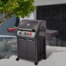 Gasgrill Monroe Black ProX 3 KR Turbo, inkl. Wetterschutzhülle