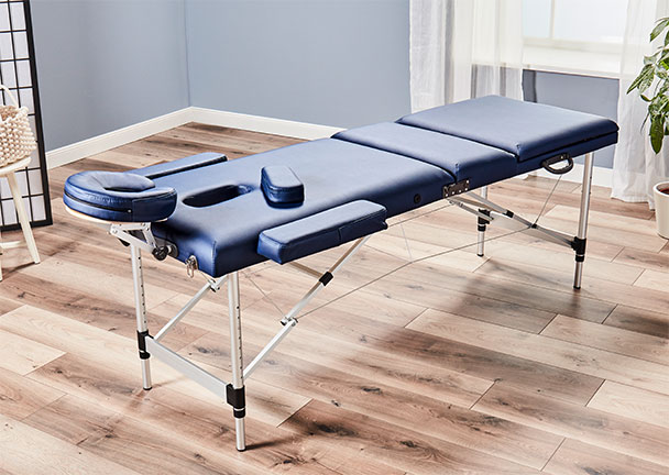 Alu-Massageliege, höhenverstellbar Alu-Massageliege, höhenverstellbar