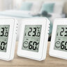 Thermo-Hygrometer, 3er Set, weiß