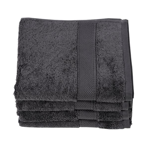 Frottier-Serie Hotel Handtuch, 4er Set, anthrazit