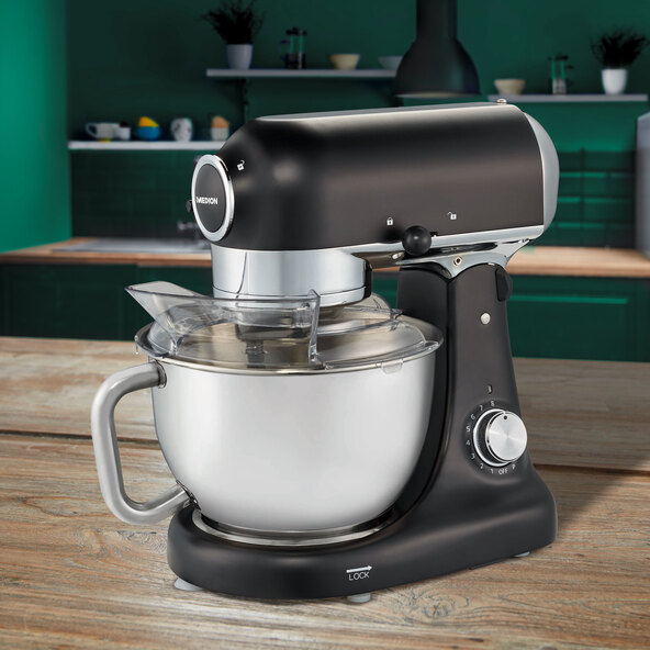 Premium-Küchenmaschine (MD16480), schwarz-matt