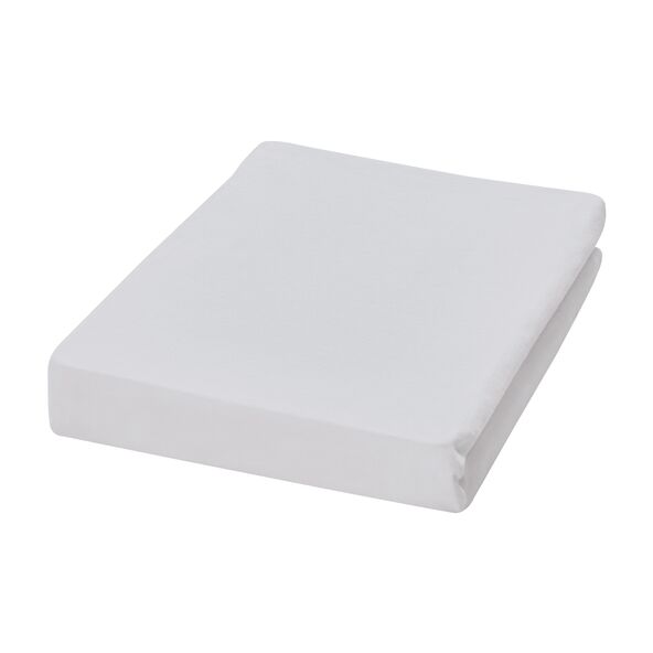 Feinbiber-Spannbetttuch, 90-100 x 200 cm, silber