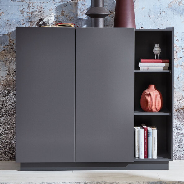 Highboard, 2-türig mit offenem Fach