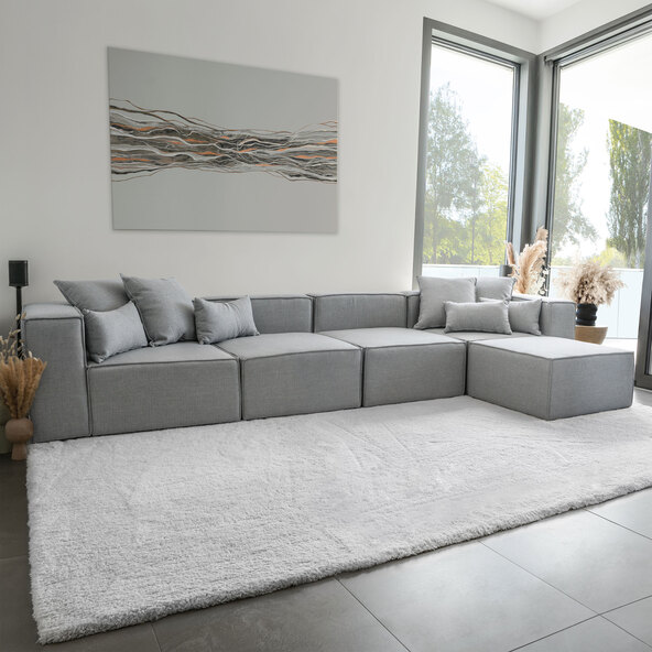 Modulares Sofa Verona XL, hellgrau
