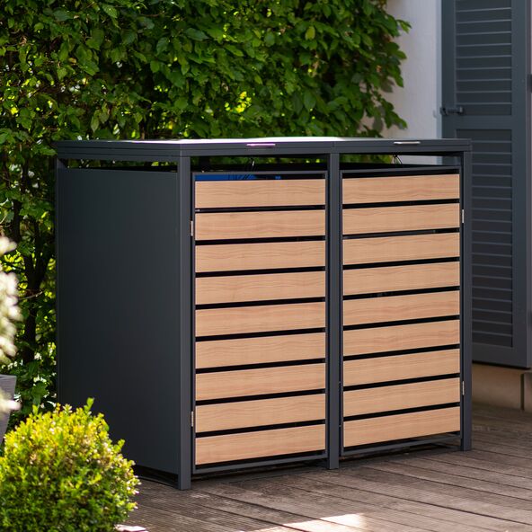 Stahl-Mülltonnenbox, 2 x 240 l
