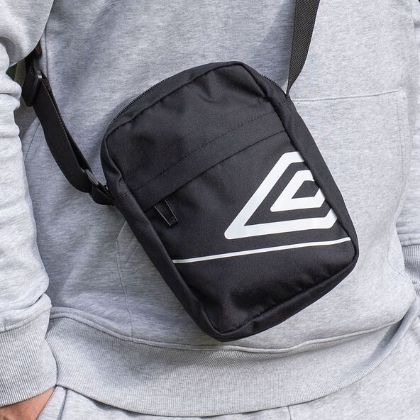 Schultertasche, schwarz