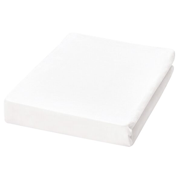 Jersey Spannbetttuch, 90-100 x 200 cm, weiß