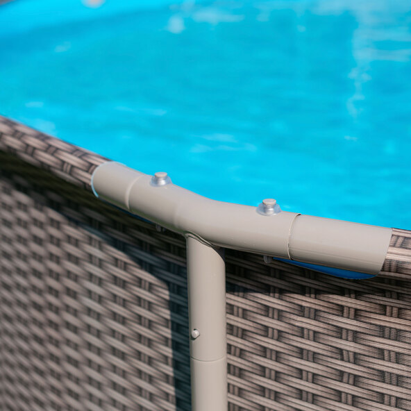 Active Frame Pool Rund Rattan-Style, Ø 457 cm