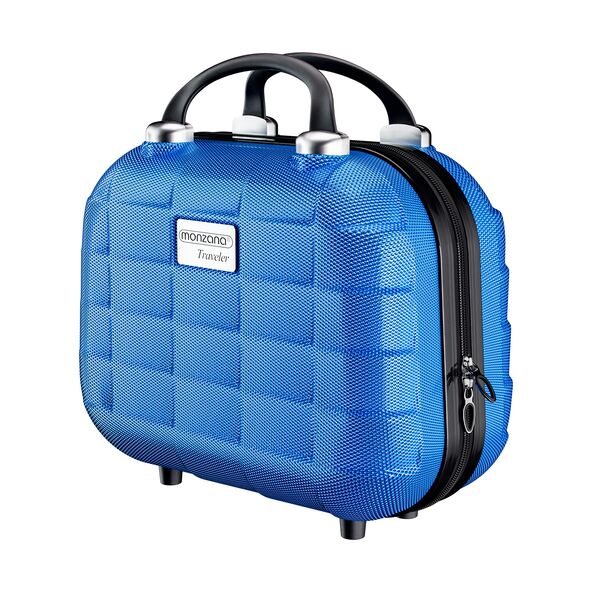 Hartschalenkoffer-Set Exopack inkl. Beautycase, blau