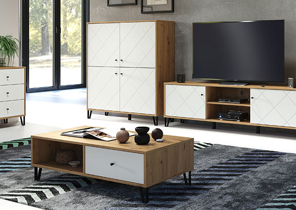 Couchtisch Touch mit zwei Schubkästen Couchtisch Touch mit zwei Schubkästen