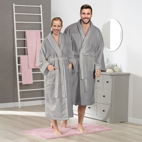 Bademantel Turin, silber, S