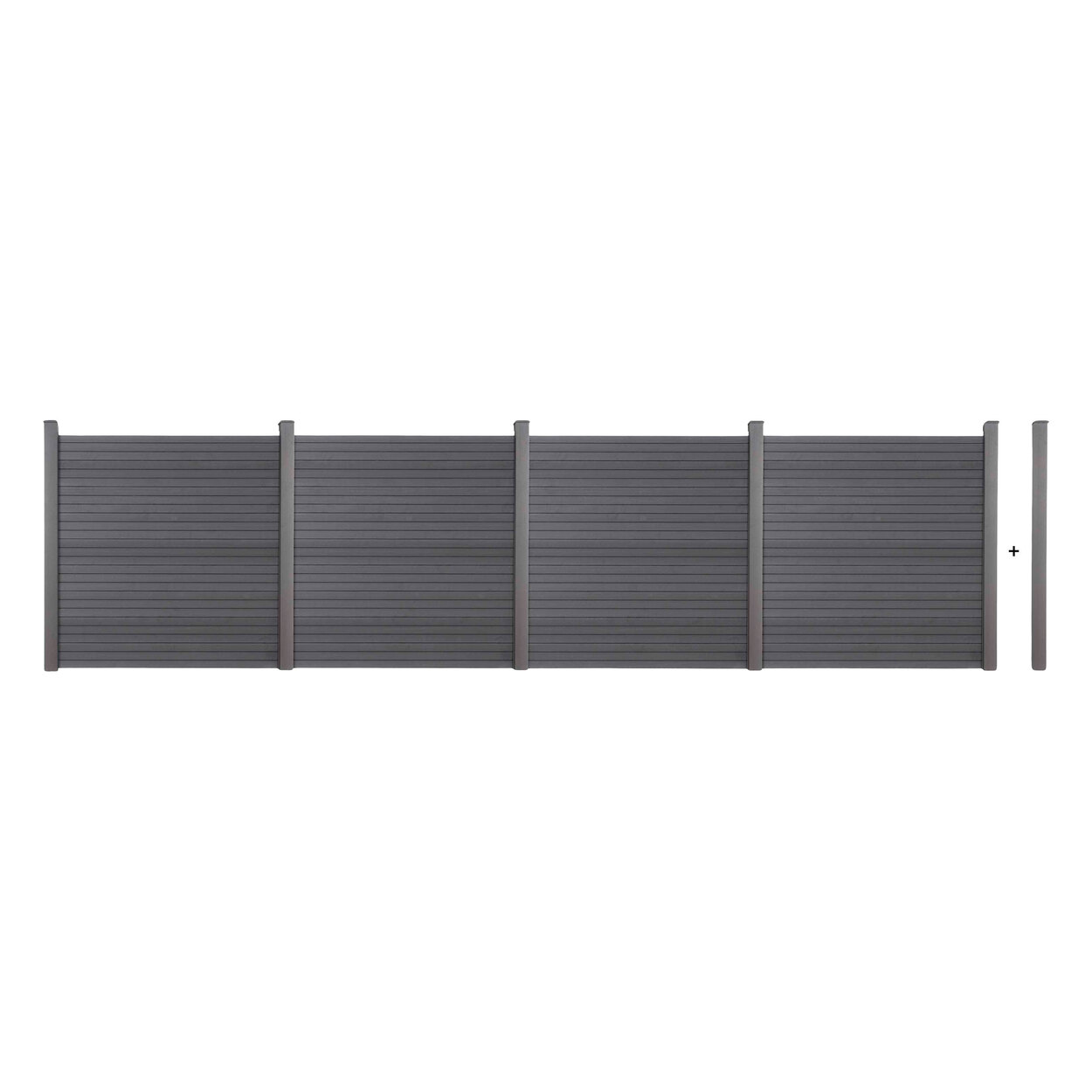 Home Deluxe WPCSichtschutzzaun V2 CALLADO grau ALDI
