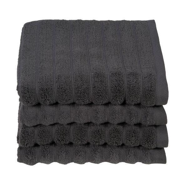 Handtuch Hoch/Tief, 2 x 2er Set, anthrazit