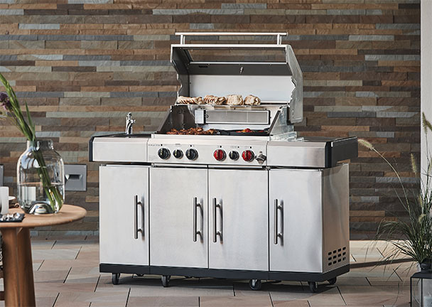 Gasgrill Kansas Pro 4 SIK Turbo II, inkl. Wetterschutzhülle