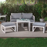 Modulares Bistro-Set aus Aluminium, 5-tlg.