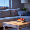 3 in 1 LED-Akku-Tischleuchte, braun-metallic