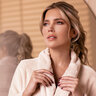 Bademantel, creme, S