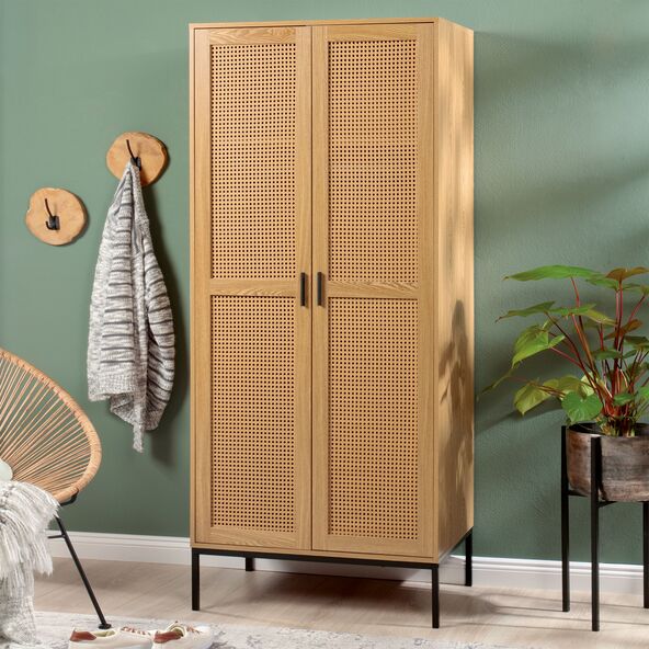 Rattan-Kleiderschrank