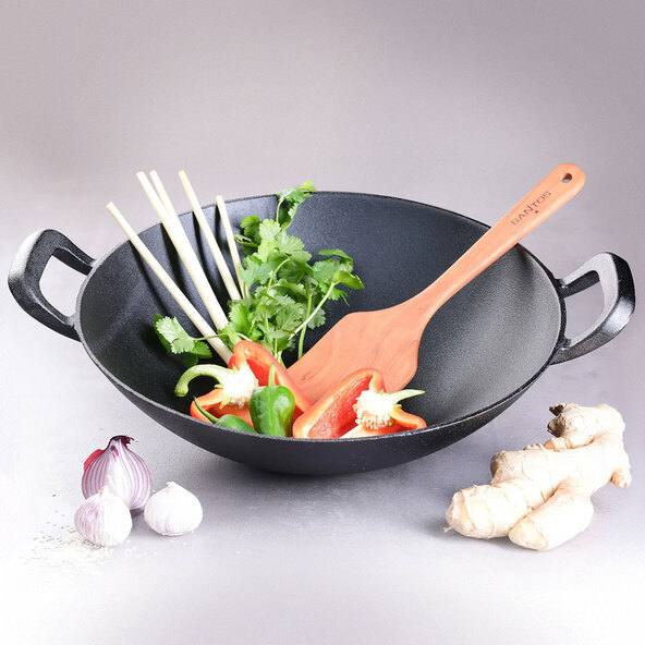 Wok aus Gusseisen, Ø 32 cm