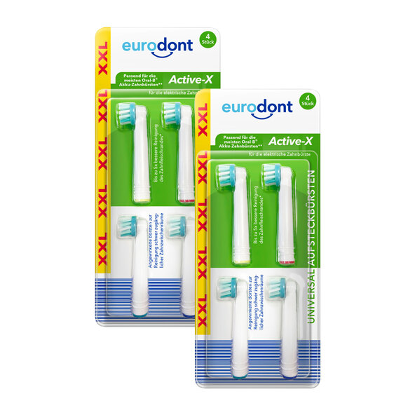Zahnbürstenköpfe, active-x , 8er Set