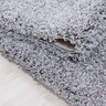 Hochflor Teppich, 160x230 cm, hellgrau